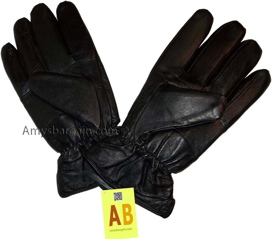 Men's leather gloves, Black Unbranded winter gloves lined warm gloves Brand New - Image 8