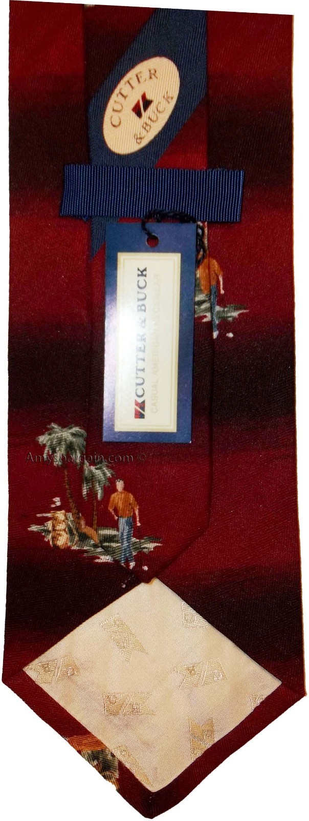 Men's tie, Designer ties Cutter & Buck tie 100% Silk Tie Neck wear Made in USA - Image 11