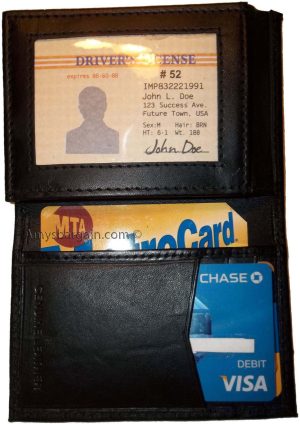 Men's trifold Leather wallet 7 card spaces ID Window real leather Bilfold - Image 11