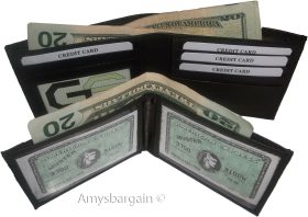 Men's wallet. 2-in-1 Genuine Leather man's wallet 3 ID case 3 billfold ID wallet