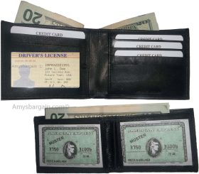 Men's wallet 2-in-1 genuine geather man's wallet 3 ID slots 3 bill spaces Br new