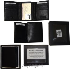 Men's wallet RFID genuine leather wallet trifold wallet credit card new in box - Image 8