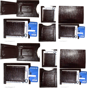 Money clip Brown Lizard skin printed leather unbranded new money Clip Lot of 12