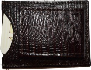 Money clip Brown Lizard skin printed leather unbranded new money Clip Lot of 12 - Image 7