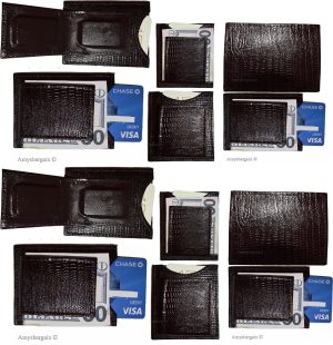 Money clip Brown Lizard skin printed leather unbranded new money Clip Lot of 12 - Image 9