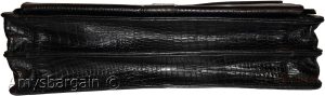 New Crocodile Skin Printed Leather Briefcase Black Business case Attaché sac bag - Image 15