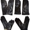 New Ladies dressy Leather Gloves Winter Gloves Lined Leather Gloves Guantes bnwt