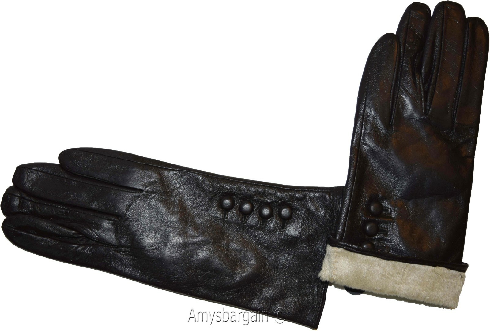 New Ladies dressy Leather Gloves Winter Gloves Lined Leather Gloves Guantes bnwt - Image 6