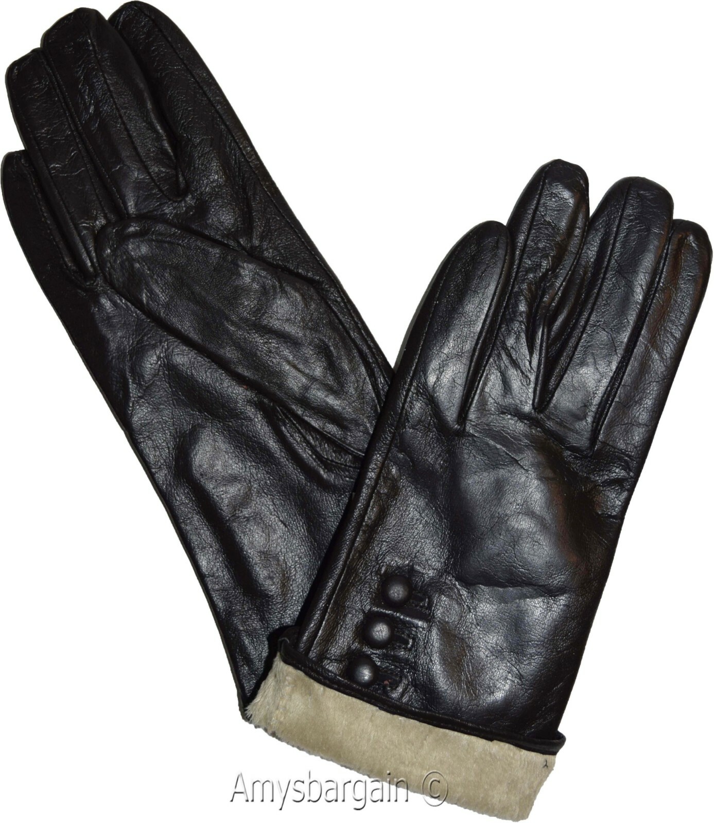 New Ladies dressy Leather Gloves Winter Gloves Lined Leather Gloves Guantes bnwt - Image 8