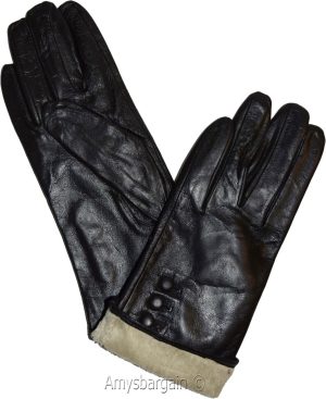 New Ladies dressy Leather Gloves Winter Gloves Lined Leather Gloves Guantes bnwt - Image 9