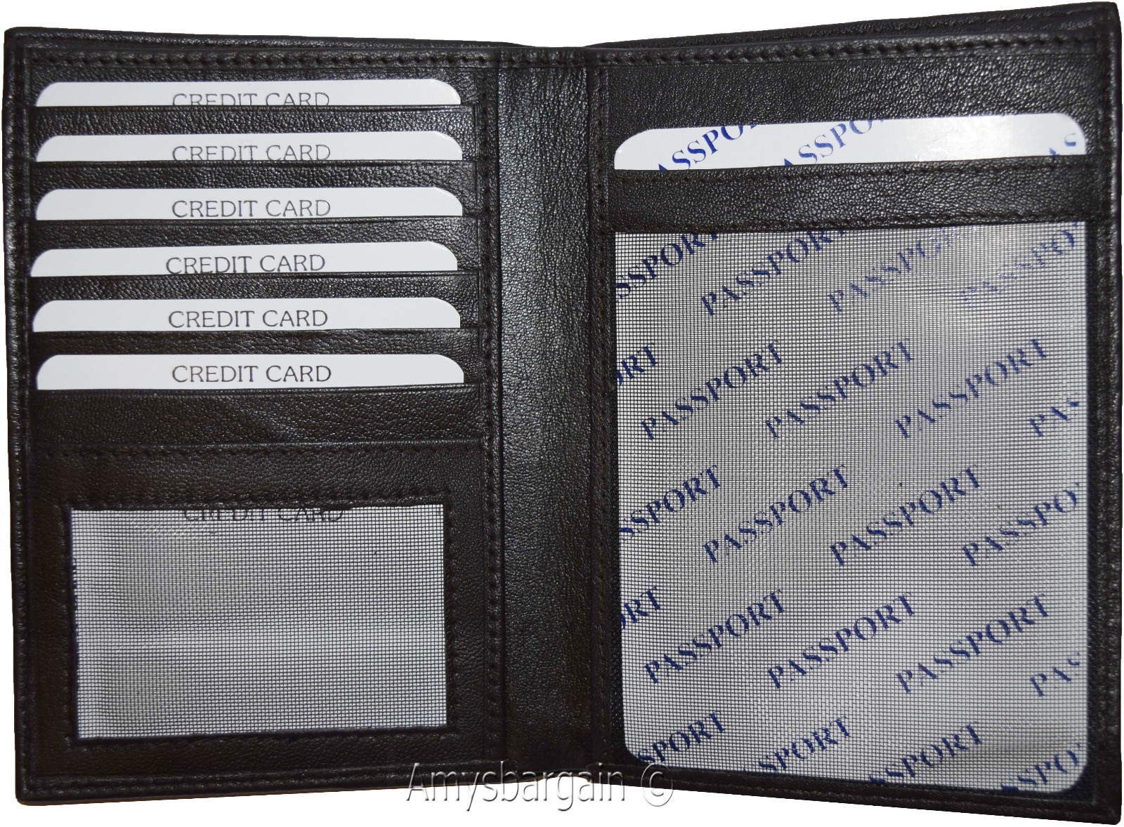 New Lamb skin Canadian Leather passport case wallet credit card case ID holder * - Image 6