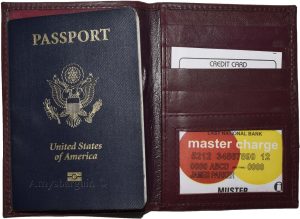 New Lamb skin USA Leather passport cover, wallet credit card case ID holder NWT - Image 10