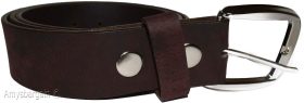 New Large size Leather Belt, Snap on Cowhide One Piece Brown leather Belt BNWT