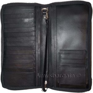 New Leather Organizer Checkbook wallet Airline tickets Passport 15 Credit Cards - Image 10