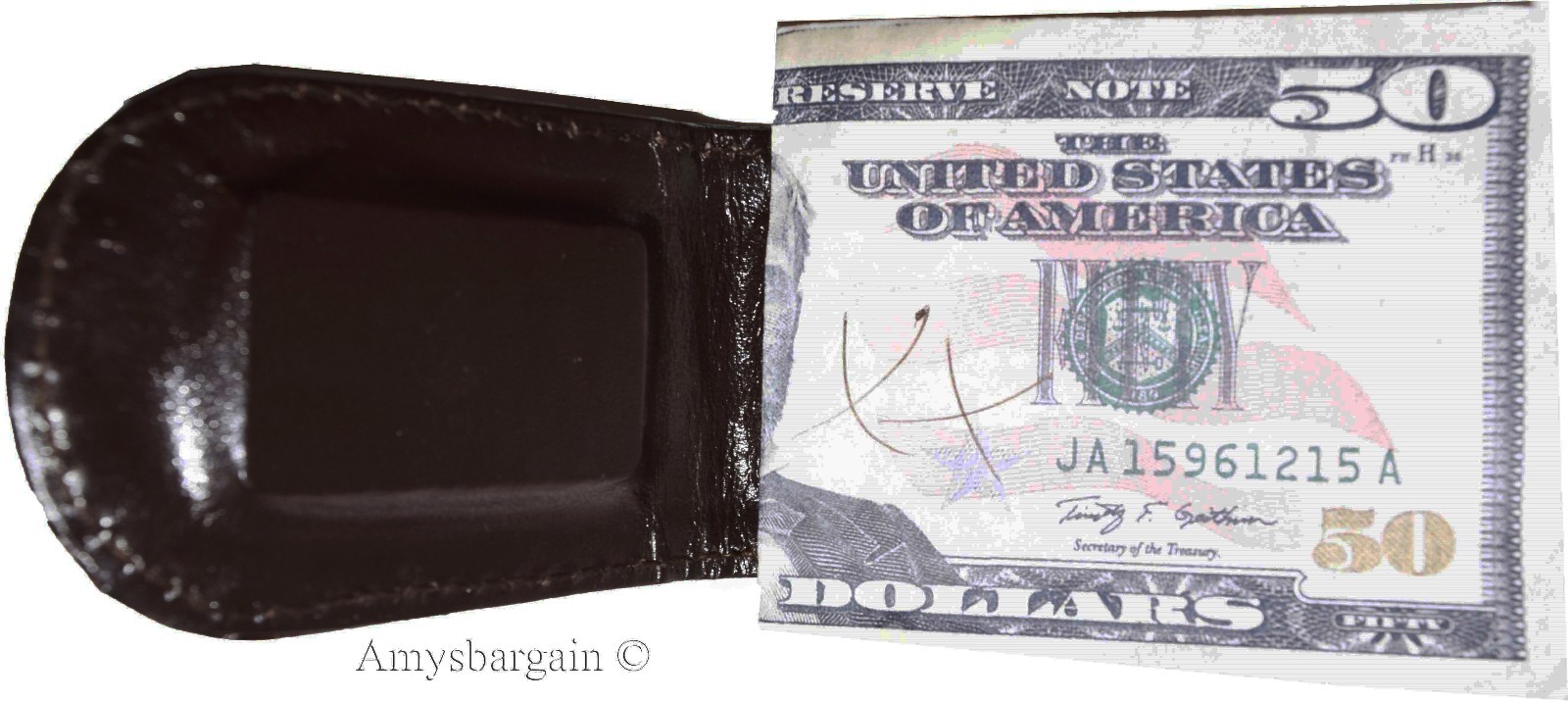 New Lizard printed leather money clip, Unbranded money clip Currency holder new - Image 10