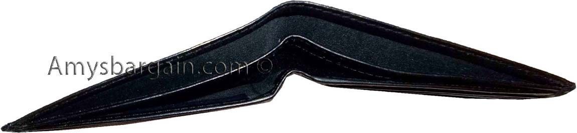 New Men's Leather Black Wallet 5 Credit card slots 2 Bill Pockets ID case BN - Image 11