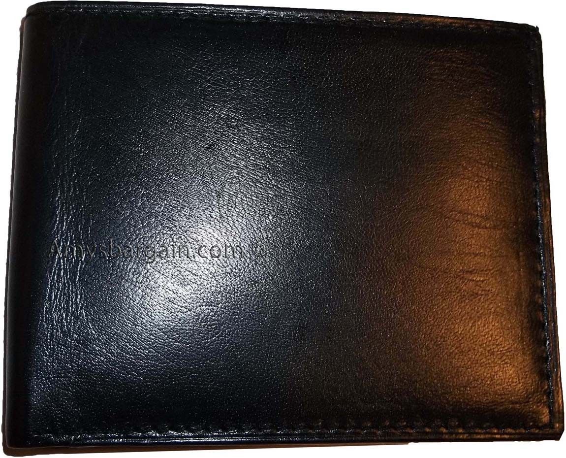 New Men's Leather Black Wallet 5 Credit card slots 2 Bill Pockets ID case BN - Image 4