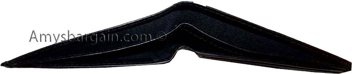 New Men's Leather Black Wallet 5 Credit card slots 2 Bill Pockets ID case BN - Image 7