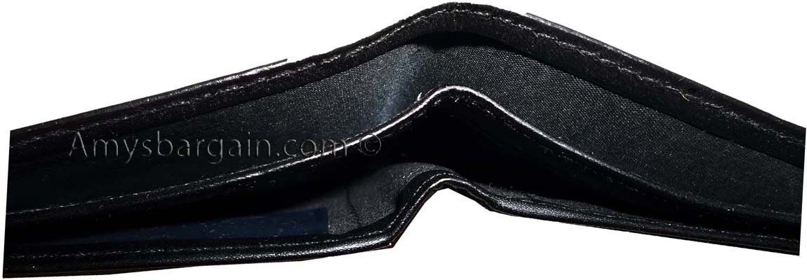 New Men's Leather Black Wallet 5 Credit card slots 2 Bill Pockets ID case BN - Image 9