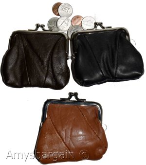 New Women's Leather Change Purse mini coin purse coin Wallet bag change case bn - Image 4