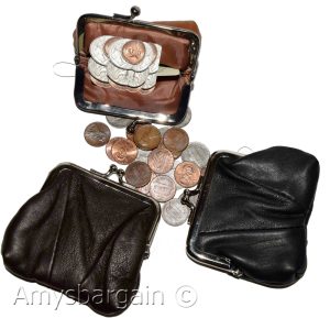 New Women's Leather Change Purse mini coin purse coin Wallet bag change case bn - Image 9
