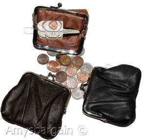 New Women's Leather Change Purse mini coin purse coin Wallet bag change case bn - Image 10