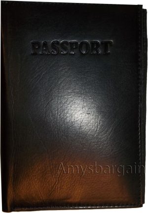 New lamb skin smooth leather passport case 6 credit card ID large billfold new - Image 12