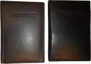 New lamb skin smooth leather passport case 6 credit card ID large billfold new - Image 4