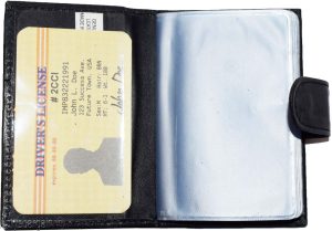 RFID leather business card id credit card picture case 24 transparent card slots - Image 4