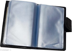 RFID leather business card id credit card picture case 24 transparent card slots - Image 9