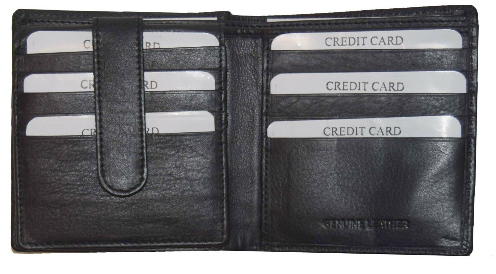 RFID men's hipster wallet genuine leather bifold 15 card 2 IDs new wallet in box - Image 11