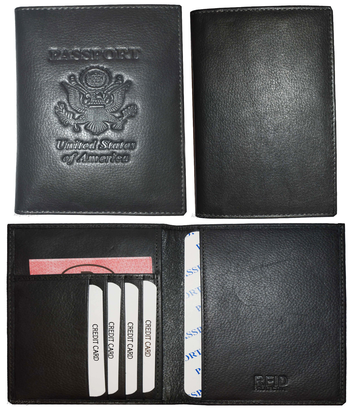 RFID passport case, Genuine leather passport cover U.S. leather passport holder