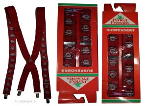 Santa Claus Suspenders. Christmas Gift item. X-Mas gift suspenders Clip on B New - Image 11