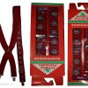 Santa Claus Suspenders. Christmas Gift item. X-Mas gift suspenders Clip on B New