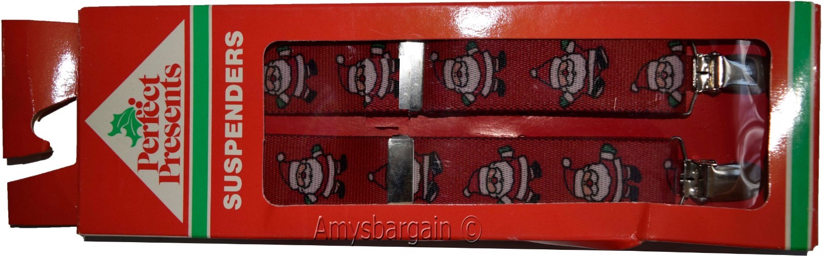 Santa Claus Suspenders. Christmas Gift item. X-Mas gift suspenders Clip on B New - Image 12