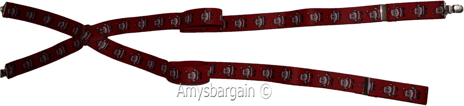 Santa Claus Suspenders. Christmas Gift item. X-Mas gift suspenders Clip on B New - Image 5