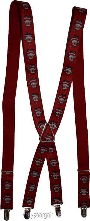 Santa Claus Suspenders. Christmas Gift item. X-Mas gift suspenders Clip on B New - Image 8