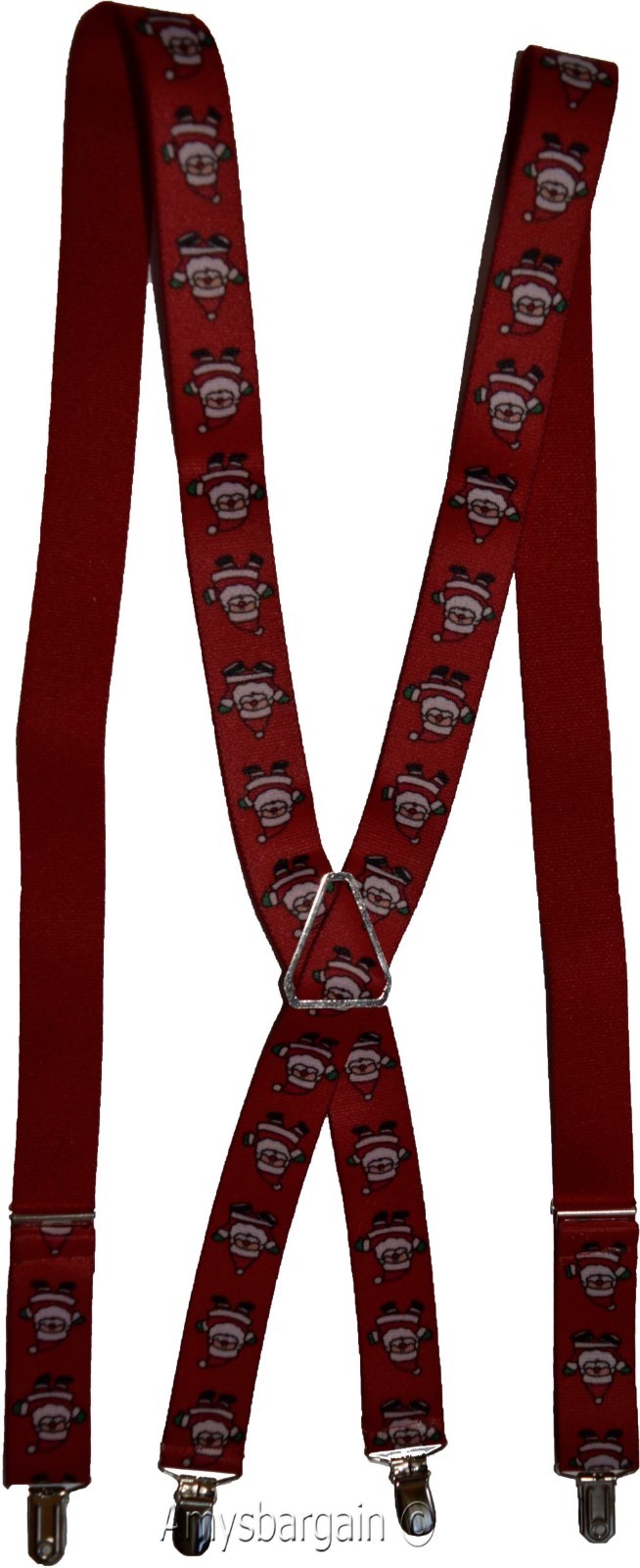 Santa Claus Suspenders. Christmas Gift item. X-Mas gift suspenders Clip on B New - Image 8