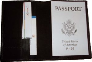 USA Fine Leather passport case, Leather wallet credit card case ID card case #9 - Image 5