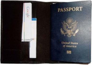 USA Fine Leather passport case, Leather wallet credit card case ID card case #9 - Image 8