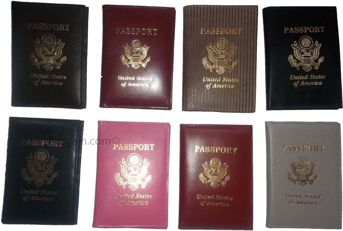 USA Leather passport cover credit card case photo ID holder brand new card case - Image 11