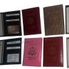 USA Leather passport cover credit card case photo ID holder brand new card case