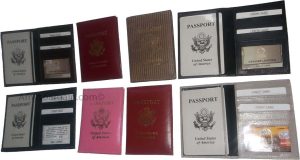 USA Leather passport cover credit card case photo ID holder brand new card case - Image 12
