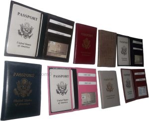 USA Leather passport cover credit card case photo ID holder brand new card case - Image 13