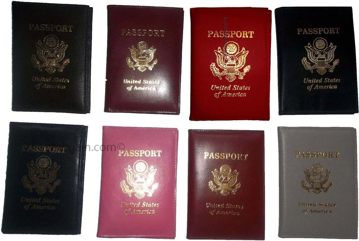 USA Leather passport cover credit card case photo ID holder brand new card case - Image 3