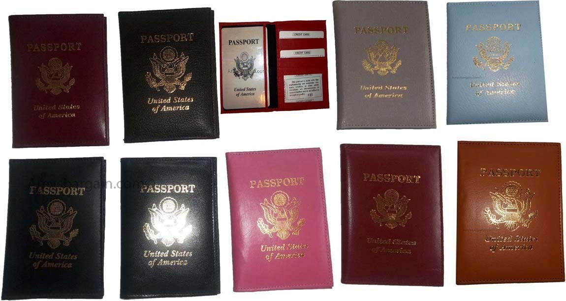USA Leather passport cover credit card case photo ID holder brand new card case - Image 5