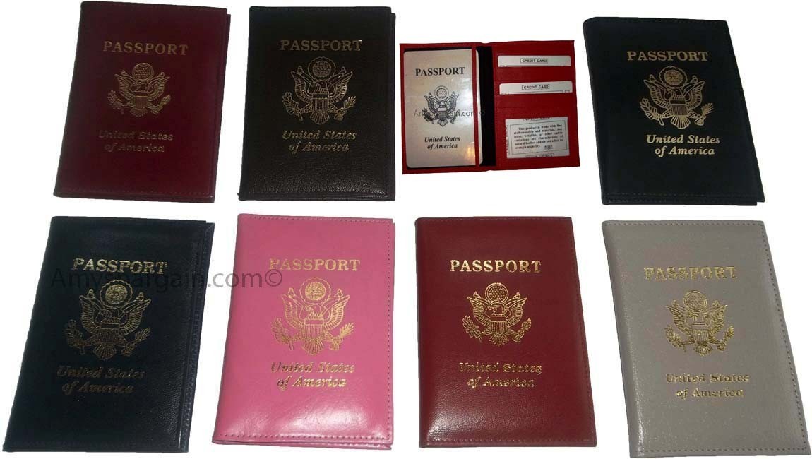 USA Leather passport cover credit card case photo ID holder brand new card case - Image 6