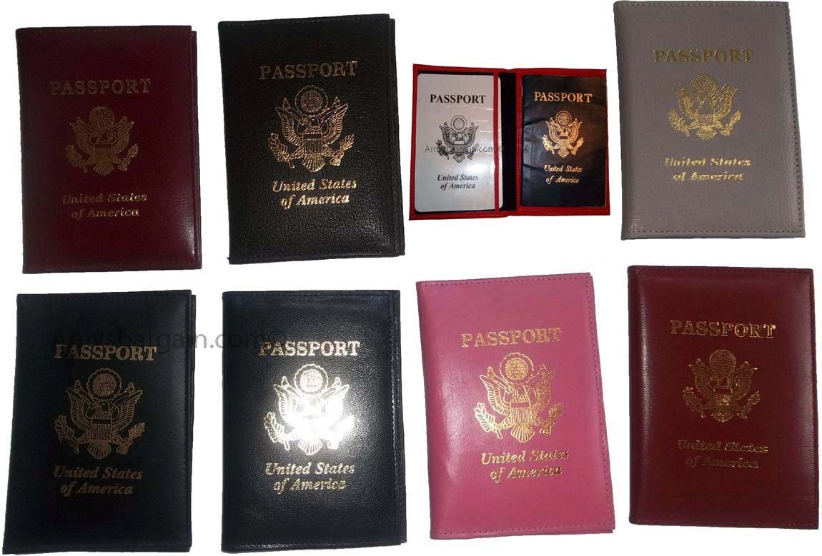 USA Leather passport cover credit card case photo ID holder brand new card case - Image 10