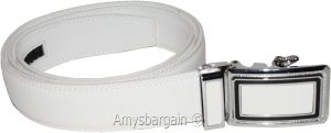 Men's White Leather Dress Belt, Auto Lock belt, Men's belt, New Quick lock belt - Image 15
