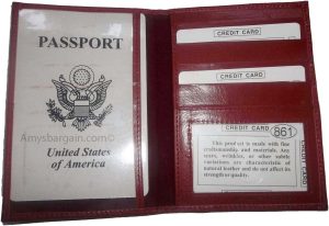 USA Leather passport cover credit card case photo ID holder brand new card case - Image 16